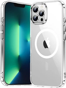 Funda de teléfono magnética delgada transparente a prueba de golpes protección de grado militar para iPhone 1 - Imagen 1 de 8