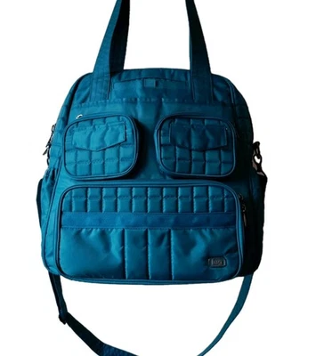 LUG PUDDLE JUMPER OVERNIGHT/GYM TOTE BAG REMOVABLE CROSS-BODY STRAPS TURQUOISE  - Image 1 of 4