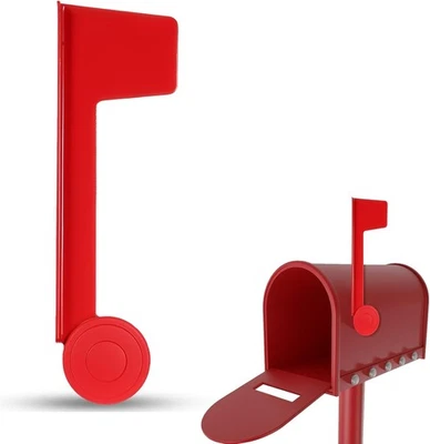 Replacement Mailbox Flag, Easy Installation Red Metal Flag for Outgoing Mailb - Image 1 of 4