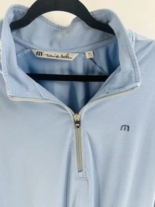 Travis Matthew Men's Swell Season Quarter Zip Top Blue XXLL - Picture 1 of 11