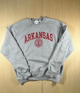 Champion Eco Authentic Arkansas Razorbacks Football Team Sweatshirt Mens L Gray - Picture 1 of 4