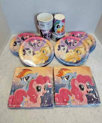 My Little Pony FiM Hasbro Fiesta para 16 Nuevos Platos de Postre 2016 Servilletas Tazas Foto 1 de 4