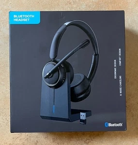 Skycomet Wireless Headset w Mic for Work, Bluetooth/USB. Noise Canceling HS011 - Zdjęcie 1 z 2