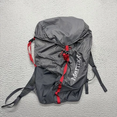 Mochila de caminhada Marmot Kompressor 18 L cinza vermelha mochila leve - Imagem 1 de 4