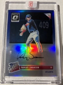 Dansby Swanson RC Auto Atlanta Braves 2017 Panini Optic 1993 Retro Blue Prism/5 - Imagen 1 de 3