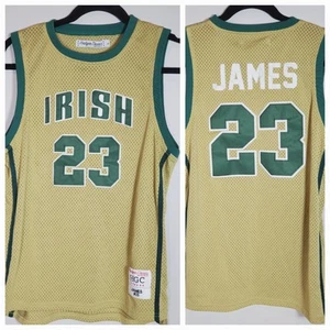 Headgear Classics LeBron James St. Vincent-St. Mary HS Irish Gold Jersey Youth L - Picture 1 of 8