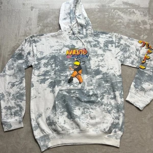 Men’s Shonen Jump Naruto Shippuden Hoodie M Tie Dye Grey Anime - Picture 1 of 9