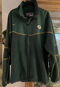 VINTAGE 90s Green Bay Packers Jacke Fleece Full Zip NFL Herren Xlarge XL NIKE - Bild 1 von 4