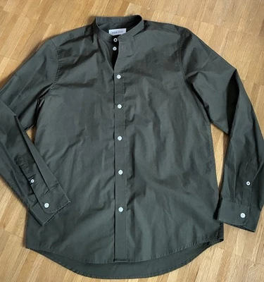 Pier One Herren Hemd - Gr. M - Stehkragenhemd in oliv - - Bild 1 von 4