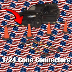 1/24 Diecast Fire/EMS/Police Cone Connectors ( INCLUDES 4 Cone Connectors ) - Picture 1 of 4