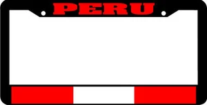 PERUVIAN FLAG PERU  License Plate Frame - Picture 1 of 1