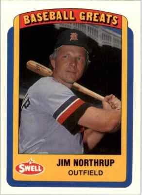 1990 SWELL BASEBALL GREATS - #78 JIM NORTHRUP - TIGERS - - Image 1 of 2