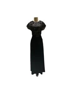 Vintage Jeffrey& Dara womens dress black evening M 90s - Picture 1 of 9