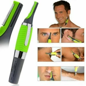 ELETTRICO RASOIO TAGLIA PELI NASO BARBA BAFFI ORECCHIE MINI MICRO LED - Foto 1 di 1