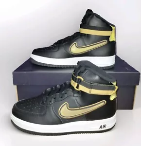 Nike Air Force 1 '07 LV8 Sport Womens 8.5 NBA Holigram 2018 High Metallic Gold - Picture 1 of 9