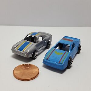Vintage Lot 2 Tootsie Toy Porsche 959 Pontiac Firebird w/ Tampos 2" Metal China
