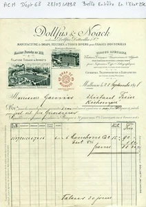 Dépt 68 - Mulhouse - Belle Entête d'une Manufacture du 28/09/1898 A Voir !!! - Picture 1 of 1