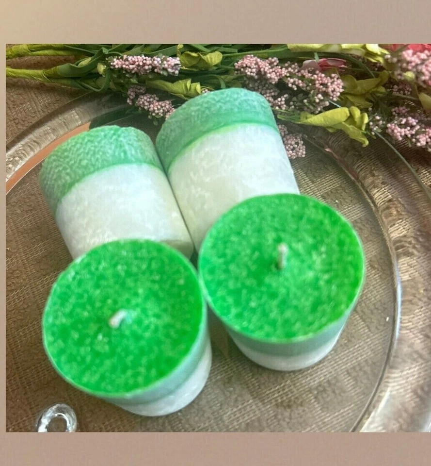  Juego Votivo Decorativo Cera Natural Salvia Piña - Votivos Perfumados - Vegano -  Foto 1 de 4