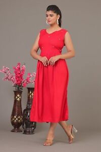 Women's Midi Slip Dress - Universal Trend Pink Size L