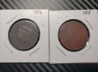 1816 and 1818 LARGE CENT - DETAILS QUITE STRONG, SEE PICTURES FOR COINS