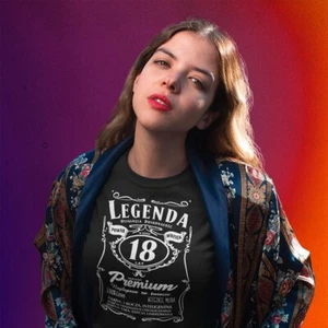 18 lat Urodziny Legenda Damska Koszulka polnisches T-Shirt Prezent Dla Kobiet PL T-Shirt - Bild 1 von 19