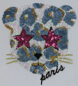Pailletten Patch: Paris Katze - Bild 1 von 1
