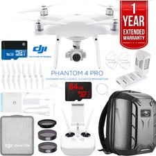 DJI Phantom 4 Pro Quadcopter Drone + Battery Charging Hub + Custom Backpack