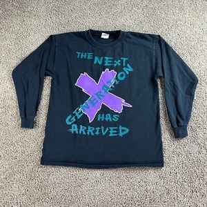Generation X Shirt Boys Extra Large Black Blue Long KC Long Sleeve Kids - Picture 1 of 9