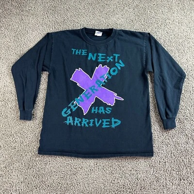 Generation X Shirt Boys Extra Large Black Blue Long KC Long Sleeve Kids - Image 1 of 4