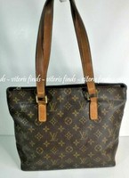 Authentic Louis Vuitton Cabas Piano Monogram Canvas Shoulder Tote Bag