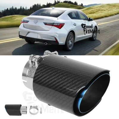 2.5" Inlet 3.5" Outlet Carbon Fiber Car Exhaust Tip Pipe For Acura ILX 2013-2020 Foto 1 de 4