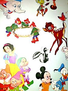 Vintage Disney Papel Pintado Bebé Niños Habitación Decoración Mickey Mouse Dumbo