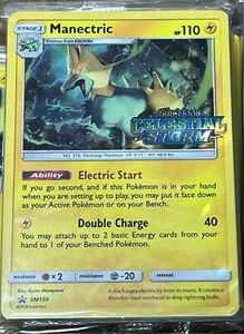 SEALED Manectric SM130 CELESTIAL STORM Pre Release Black Star Promo Holo MINT - Bild 1 von 1