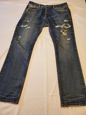 Cult of Individuality Rebel Straight Japanese Denim Mens Jeans 38x34 (39X32.5)