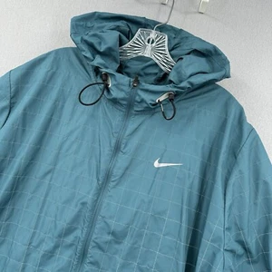 Chaqueta de correr reflectante Nike Flicker Flash Hurricane para hombre XXL 596250-320 verde azulado - Imagen 1 de 19