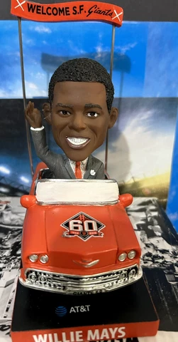 San Francisco Giants 2018 Willie Mays SGA Parade Car Bobblehead 60th Anniversary Cover