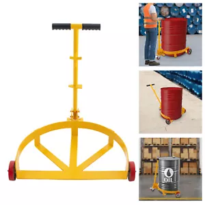 55 Gal Drum Dolly Heavy Duty Barrel Cart 2000lbs with Swivel Casters Steel - Picture 1 of 17