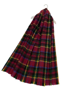 Christmas Tartan Blanket Girls Wrap Cosy Winter Shawl Ladies Scarf SC-3856-A - Picture 1 of 13