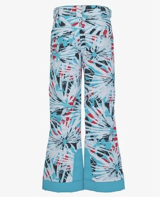 Spyder Girls Olympia Ski Snow Pant Island Pow Print 30 x 27 Size 16 - Image 1 of 4