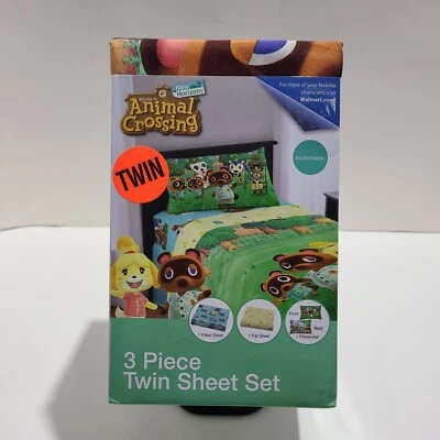 Animal Crossing 3 Piece Twin Microfiber Sheet Set by New Horizons. - Image 1 of 4