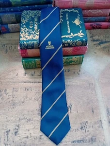 Vintage Guinness Tie - Navy with Gold Stripes And Guinness Challenge Logo. - Picture 1 of 6