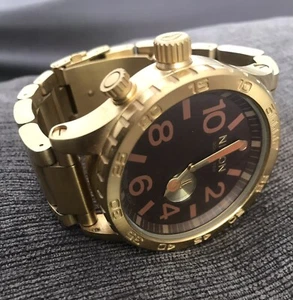 Nixon *Super RARE* Original 51-30 All Gold/ Brown Watch A057 715 - Picture 1 of 3