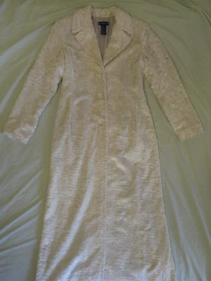 Jaqueta maxi casaco Bebe falsa persa cordeiro marfim pérola tamanho P RARA E linda! - Imagem 1 de 4