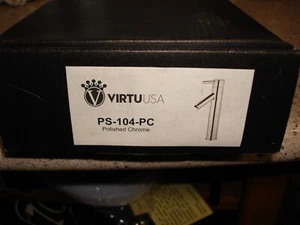 Brand New in box Virtu USA PS104-PC 12" P Chrome Single Handle Faucet - Picture 1 of 5
