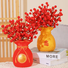 Chinese Flower Vase Planter Pot Money Bag Shape Fortune Lucky Decorations Accent