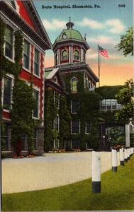 Shamokin Pennsylvania State Hospital Unposted Linen Postcard - Picture 1 of 2