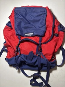 Vtg Karrimor Vintage Karibou Backpacking Backpack Blue&red Hiking 20x13" "As Is" - Picture 1 of 17