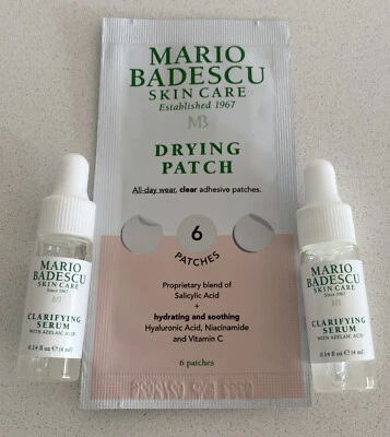 Lote de 2 sueros clarificantes Mario Badescu 0,14 fl oz de viaje + 6 parches de secado Foto 1 de 3
