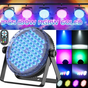 200W RGBW Stage Lighting Beam 60 LED Par Can Light RGBW Party DJ Disco w/Remote - Picture 1 of 11