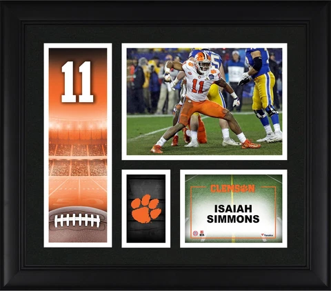 Isaiah Simmons Clemson Tigers Framed 15x17 Player Core Collage Cover